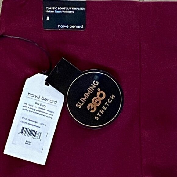 Harve Benard Classic Bootcut Slimming Split Hem Stretch Trousers Size 8 NEW NWT - Picture 5 of 11
